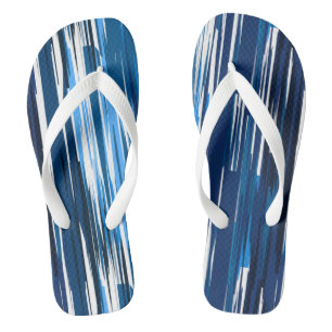 Blue and white jandals