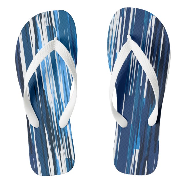 Blue and white     jandals (Footbed)