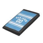 Blue and White Jersey Stripes Custom Name Number