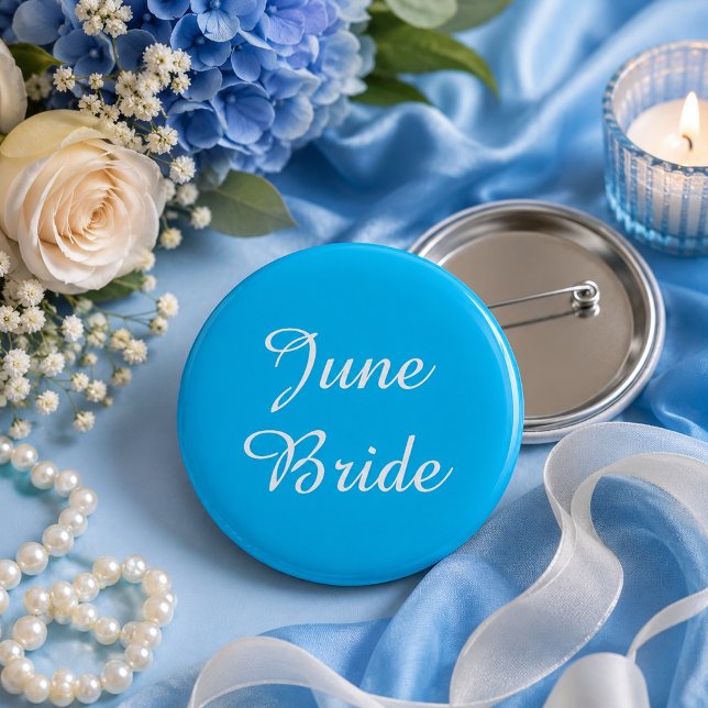 Blue and White June Bride Button (Creator Uploaded)