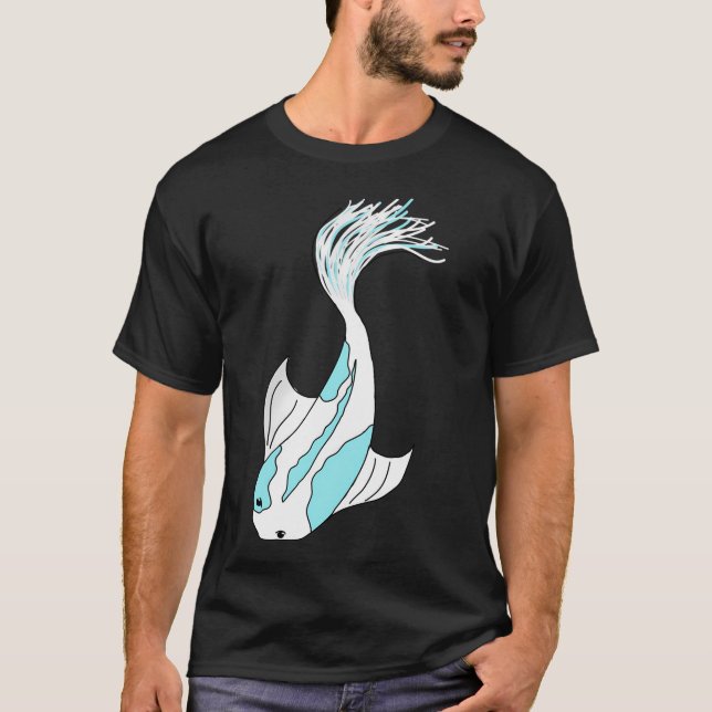 blue and white koi fish T-Shirt (Front)