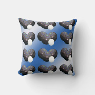 Blue And White Lawn Bowls, Cushion