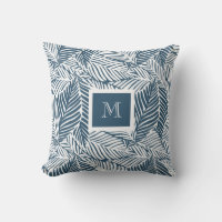 Blue and White Leaf Pattern 