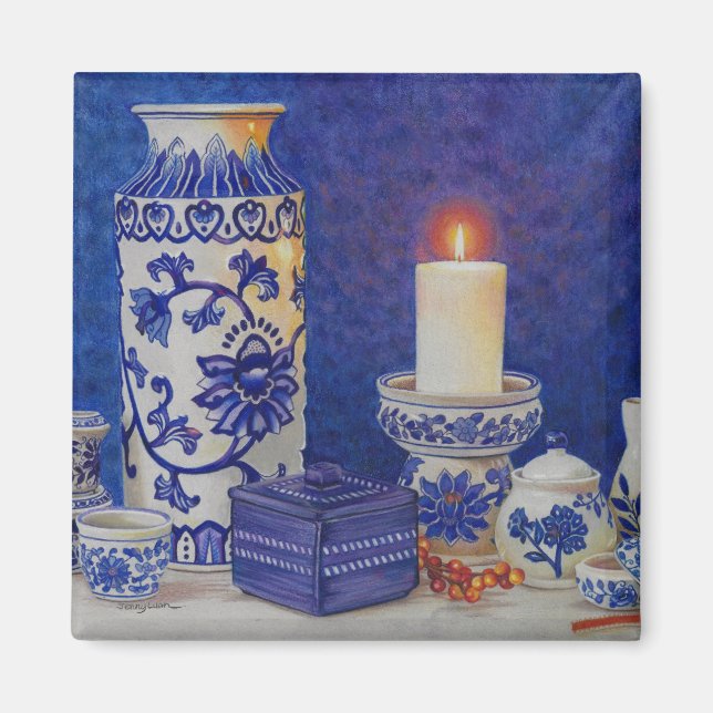 blue and white magnet (Front)