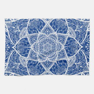 Blue and White Mandala - Loergann in Pacific Tea Towel