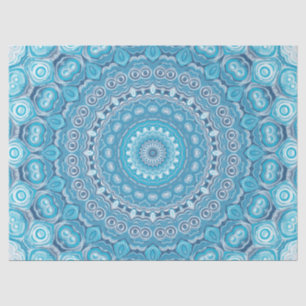 Blue and White Mandala Pattern Design Tissue Paper