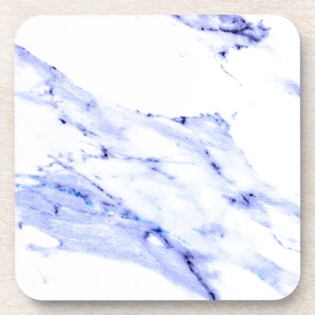 Blue and White Marble Coaster (Front)