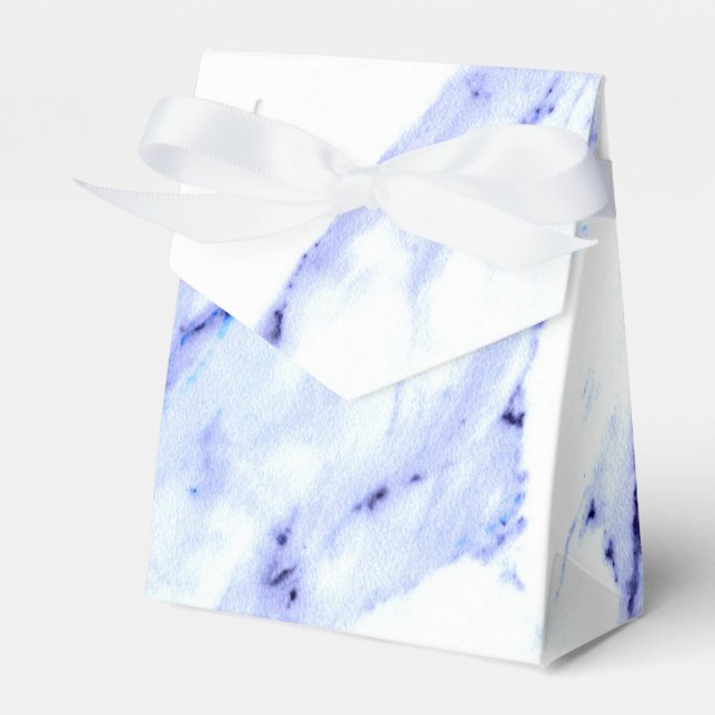 Blue and White Marble Favour Box (Front Side)