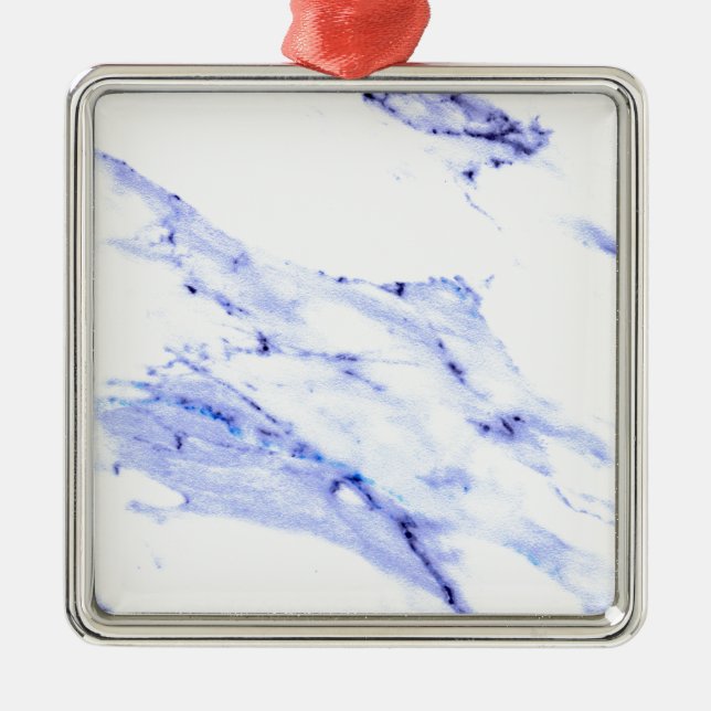 Blue and White Marble Metal Tree Decoration (Front)