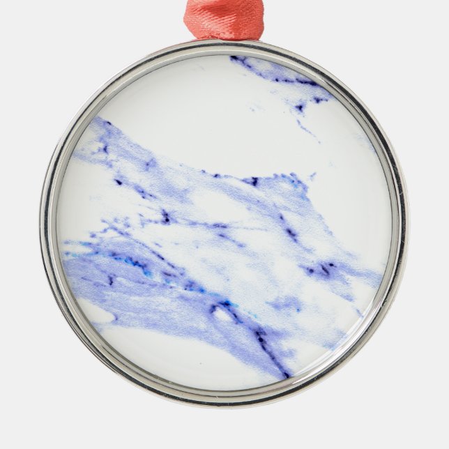 Blue and white marble metal tree decoration (Front)