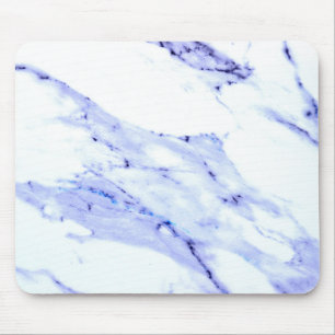 Blue and White Marble Mouse Pad