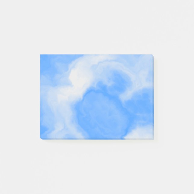 Blue and White Marble  Post-it Notes (Front)