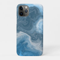 Blue and White Marble Water like Fluid Art