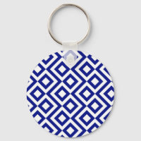 Blue and White Meander