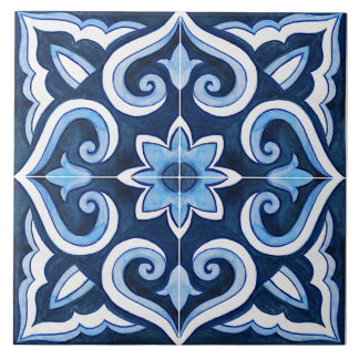 Blue And White Mediterranean Tile