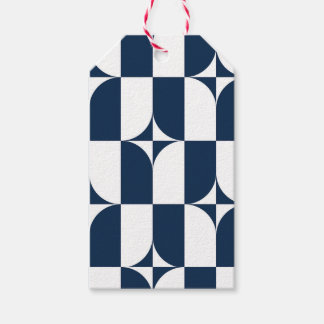 Blue and white mid-century modern gift tags