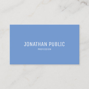 Blue and White Minimalist Modern Template Elegant Business Card