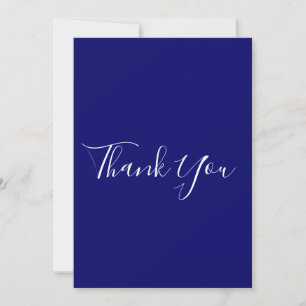 Blue and White Minimalist Wedding Thank You Invitation