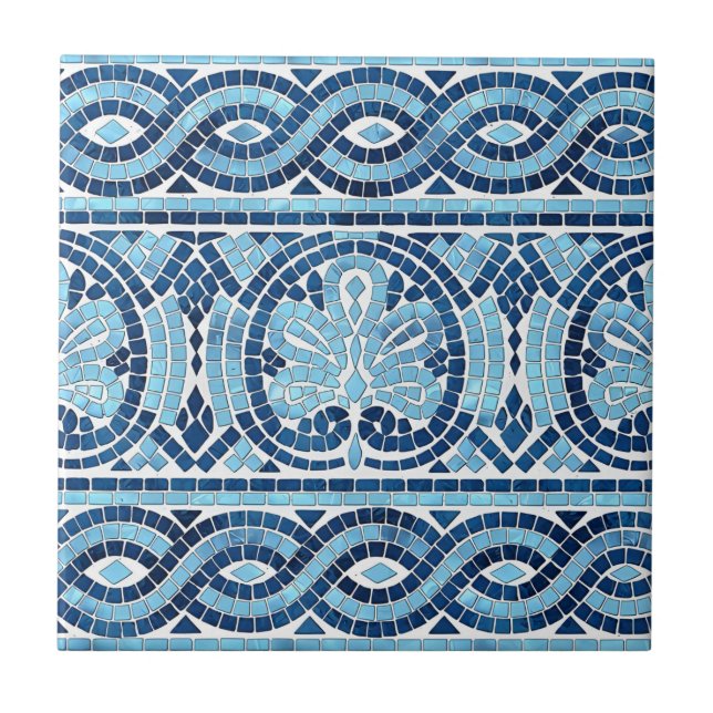 blue and white minutely tiles (Front)