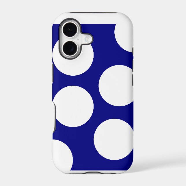 Blue and White, Modern Geometric Pattern (Back)