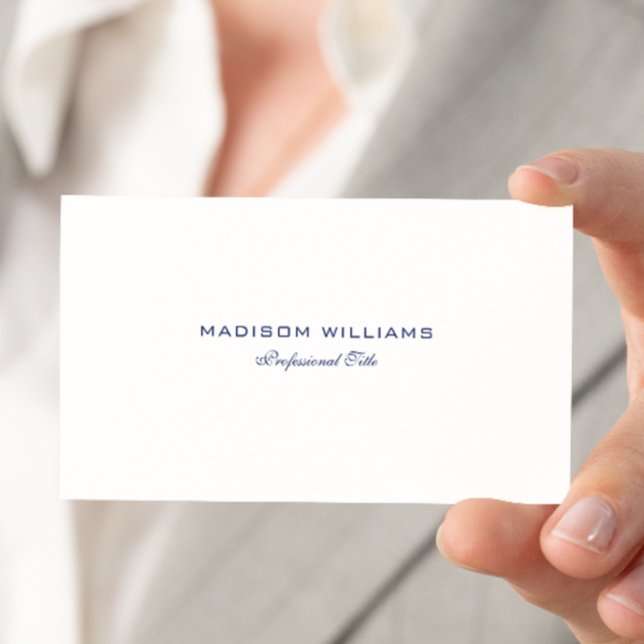 Blue and White Modern Minimalistic Design Business Card (Creator Uploaded)