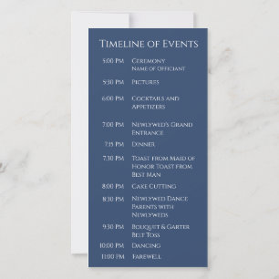 Blue and White-Modern- Monogram-Wedding Program-
