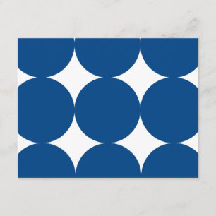 Blue and White Modern Polka Dots Wedding RSVP card