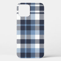 Blue and White modern tartan plaid Scottish seamle