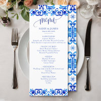 Blue and White Moroccan Pattern Wedding 