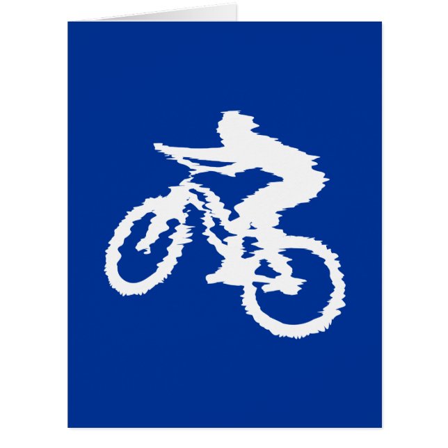 Blue and White Mountain Bike (Front)