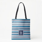 Blue and White Multi Stripe Monogram