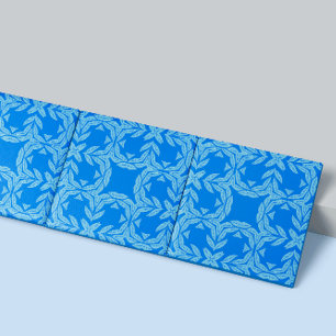 Blue and White Nature Inspired Tranquil Symmetry Tile