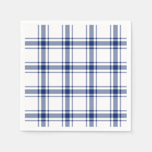 Blue and White Nautical Plaid Napkin