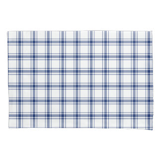 Blue and White Nautical Plaid Pillowcase