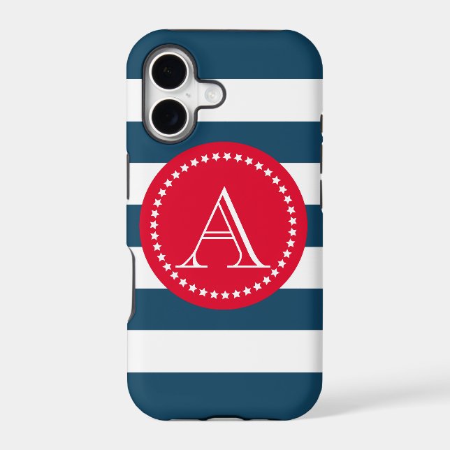 Blue and white navy pattern (Back)