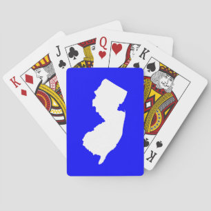 Blue and White New Jersey Playing Cards