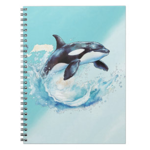Blue and White Ocra Ocean Beach Nautical Notebook