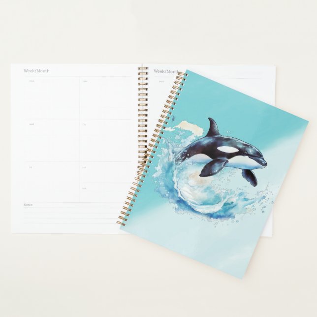 Blue and White Ocra Ocean Beach Nautical Planner (Display)