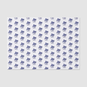 Blue and white Octopus  Tissue Paper