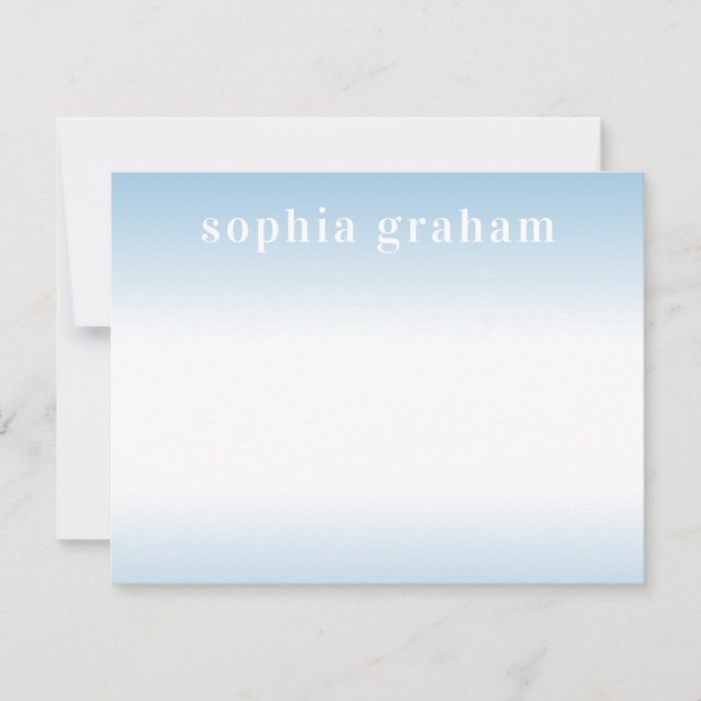 Blue and White Ombre Card (Front)