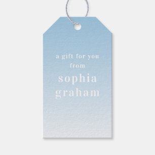 Blue and White Ombre Gift Tags