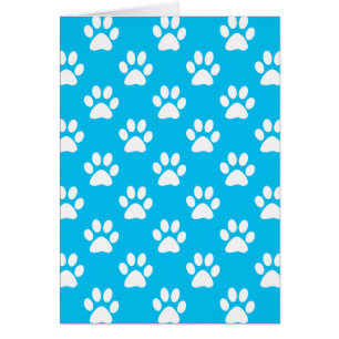 Blue and white paws pattern