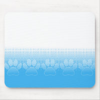 Blue And White Paws With Newsprint Background