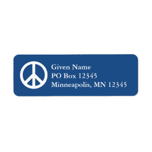 Blue and White Peace Symbol
