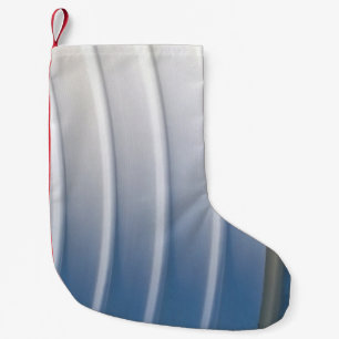 Blue and white plastic container small christmas stocking