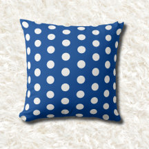 blue and white polka dots