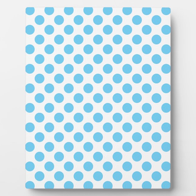 Blue and white polka dots pattern plaque (Front)