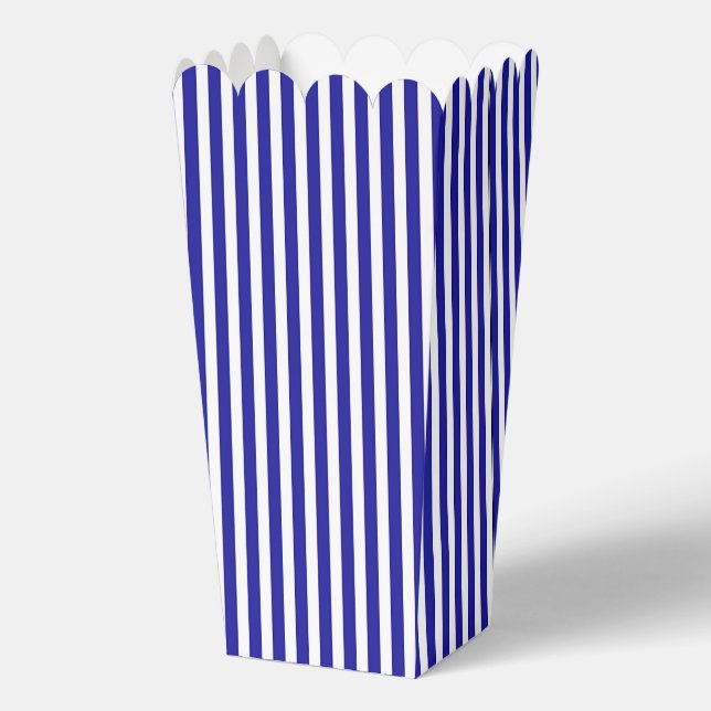 Blue And White Popcorn Favour Box (Front)