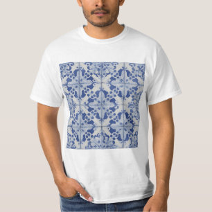 Blue and White Portuguese Tile T-Shirt
