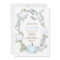 Blue and WHITE PUMPKIN Greenery BABY Shower Invite